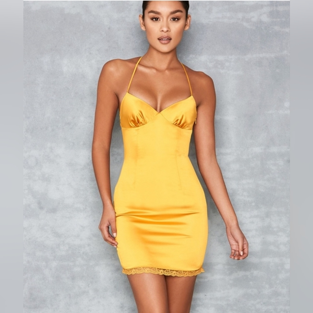 Mistress Rocks Courtesan Mustard Yellow Dress L
